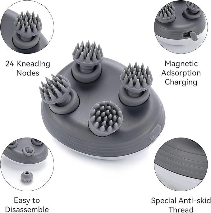 Electric Scalp Massager for Men Women, Handheld Cat Dog Pet Head Massager