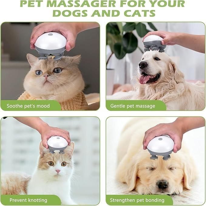 Electric Scalp Massager for Men Women, Handheld Cat Dog Pet Head Massager